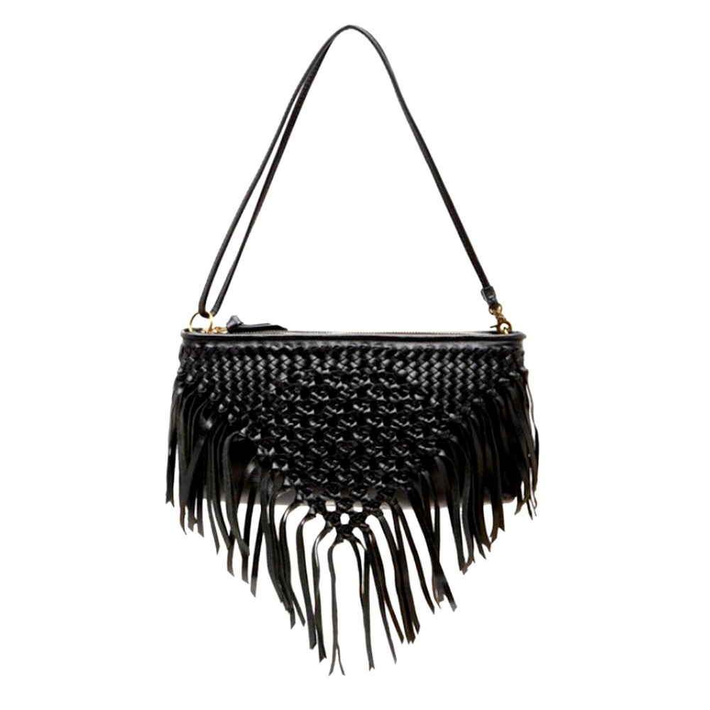 The Sak Woven Leather Boho Shoulder Bag